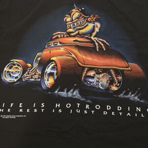 Vintage Oily Monster Harley-Davidson Motorcycle Hotrod Black Small T-Shirt